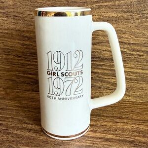 Vintage 1972 Girls Scouts 60th Anniversary‎ Commemorative Stein Mug Made In USA